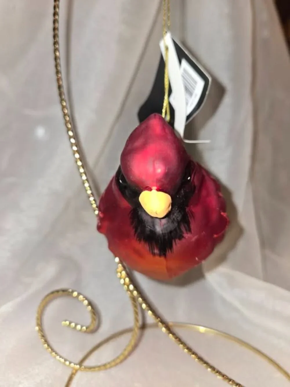 The Robert Stanley Glass Red Cardinal Christmas Ornaments 5